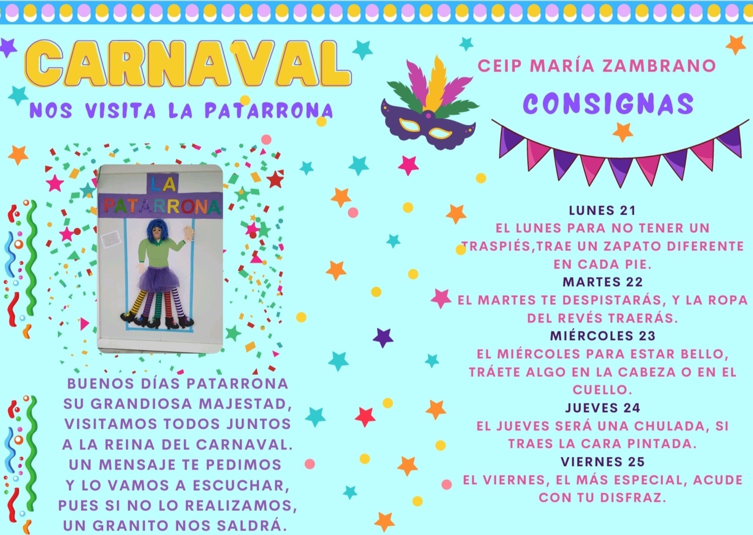 Carta Y Consignas Carnaval 2022